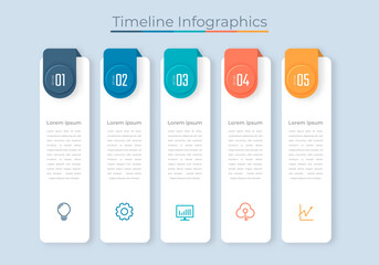 Timeline Infographics Design Marketing Icons. Usable for Workflow Layout, Diagram, Annual Report, Web Design. Business Data Visualization with steps or Processes