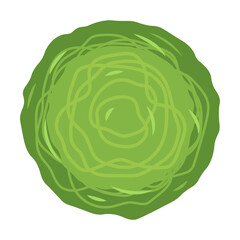 Tree crown. Top aerial view, forest, garden plants isolated on white. Vector illustration for landscape, nature, ecology concept