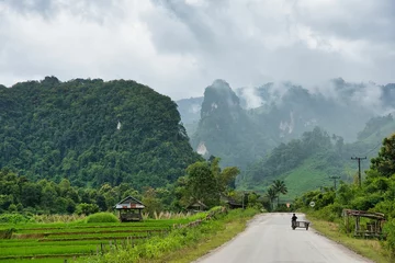 Fotobehang Lao Nature on the way to the north. Beautiful mountain and forest. High quality photo © SimonMichael