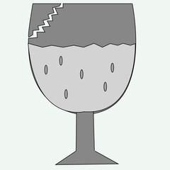 broken glass. simple design. Perfect for logos, symbols and icons