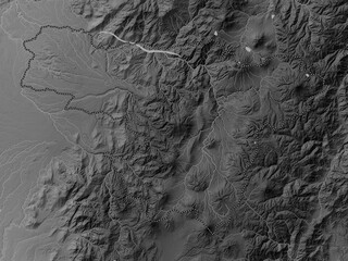 Pichincha, Ecuador. Grayscale. No legend