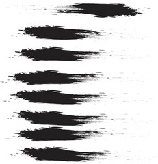 Set of black vector brush strokes, Paint brush, Grunge design, Background for text