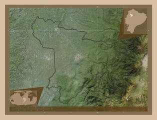 Santo Domingo de los Tsachilas, Ecuador. Low-res satellite. Major cities