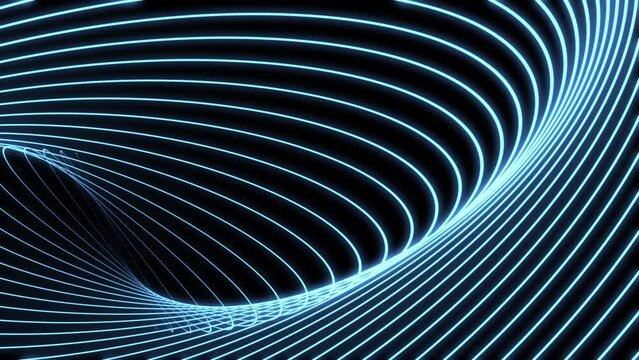 3D Streamline Geometries Blue VJ Loop 02 Animation Background 