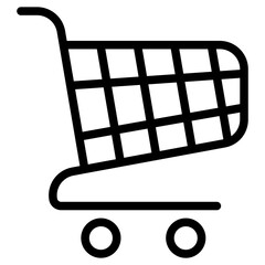 Plakat trolley shopping cart icon