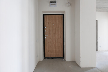 interior of the apartment without decoration in gray colors