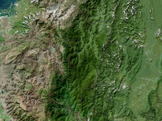 Zamora Chinchipe, Ecuador. High-res satellite. No legend