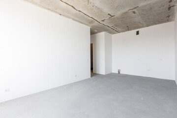 Obraz premium interior of the apartment without decoration in gray colors