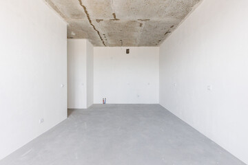 Obraz premium interior of the apartment without decoration in gray colors