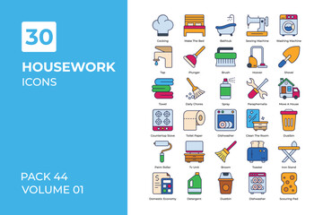 housework icons collection.