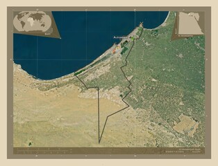 Al Iskandariyah, Egypt. High-res satellite. Labelled points of cities
