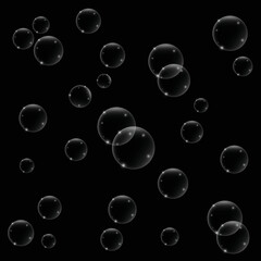 White transparent reflective gas bubble