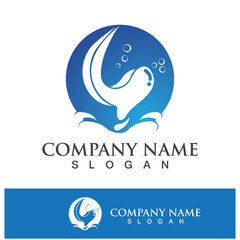 Water drop logo icon illustration