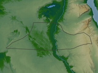 Al Minya, Egypt. Physical. No legend