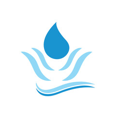 Water drop logo icon illustration