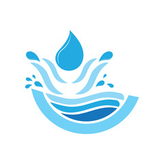 Water drop logo icon illustration