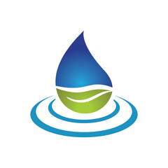 Water drop logo icon illustration