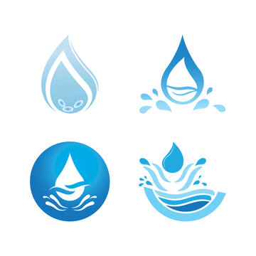 Water drop logo icon illustration