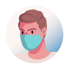 man with face mask