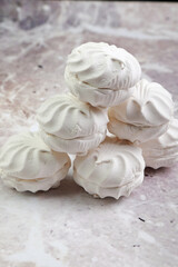 delicious sweet marshmallow on the table