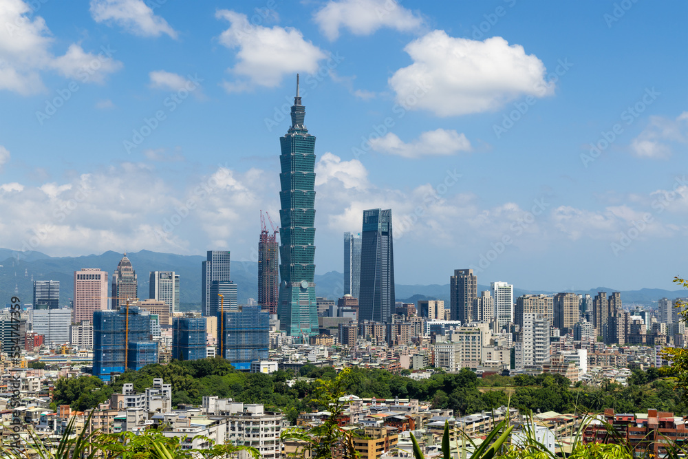 Poster Taipei city skyline