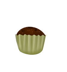 Delicious chocolate muffin
