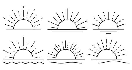 Sun icon. Sunshine icon. Vector illustration.