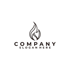 Fototapeta premium fire logo icon vector isolated