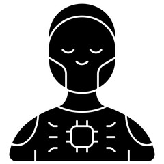 robotic solid icon