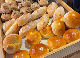Fresh Baked soft bread rolls and hard bread rolls. Warm Fresh Buttery Rolls. good for your...