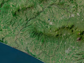 Ahuachapan, El Salvador. High-res satellite. No legend