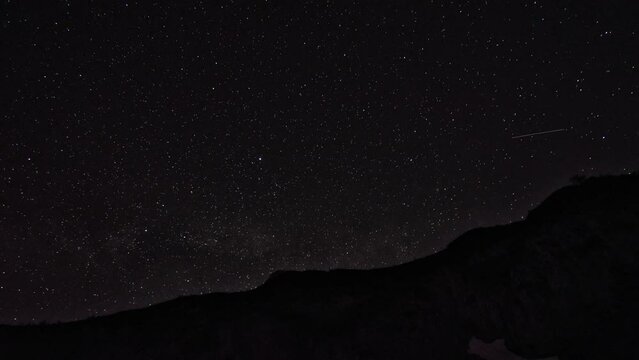 Zeitraffer Nachthimmel im H&ouml;llengebirge (Brunnkogel), Ober&ouml;sterreich