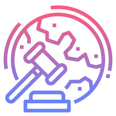 online line gradient icon