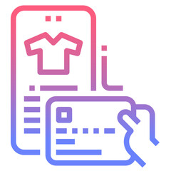 online line gradient icon