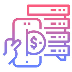 payment line gradient icon