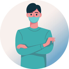 Nurse with face mask