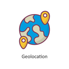 Fototapeta premium Geo location Vector Filled outline Icon Design illustration. Travel Symbol on White background EPS 10 File