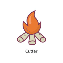 Cutter Vector Filled outline Icon Design illustration. Travel Symbol on White background EPS 10 File