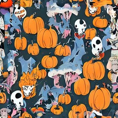 halloween seamless pattern