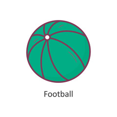 Football Vector Filled outline Icon Design illustration. Travel Symbol on White background EPS 10 File