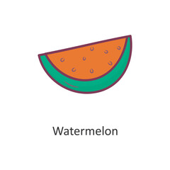 Watermelon Vector Filled outline Icon Design illustration. Travel Symbol on White background EPS 10 File