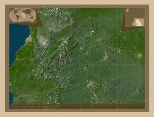 Centro Sur, Equatorial Guinea. Low-res satellite. Major cities