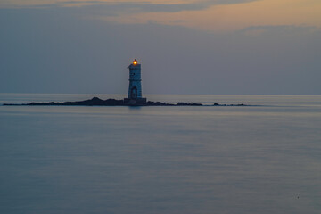 Lighthouse after sunset 