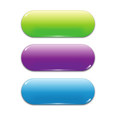 Glossy buttons for web. Vector.