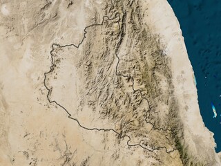 Anseba, Eritrea. Low-res satellite. No legend