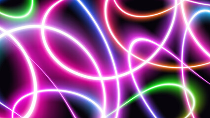 Neon lights background. Glow light effect. Vector illustration