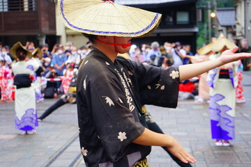 Fototapeta premium Owara Kazenobon Festival in Toyama, Japan - 日本 富山 越中八尾 おわら 風の盆