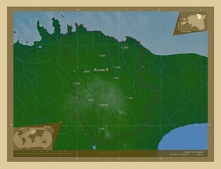 Laane-Viru, Estonia. Physical. Labelled points of cities