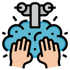 Hand Filled Outline icon