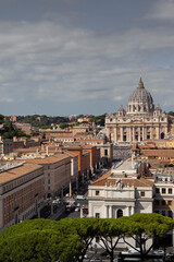 Fototapeta na wymiar Cityscape and monuments in Italy capital